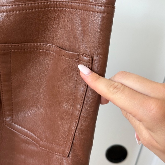 Wilfred (Aritzia) Brown Faux Leather Pants - Picture 5 of 8